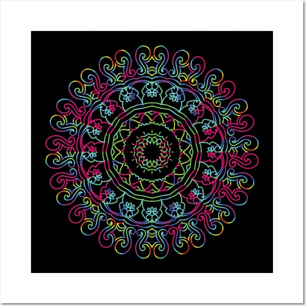 Mandala Rainbow 02515 Wall Art by krakkor